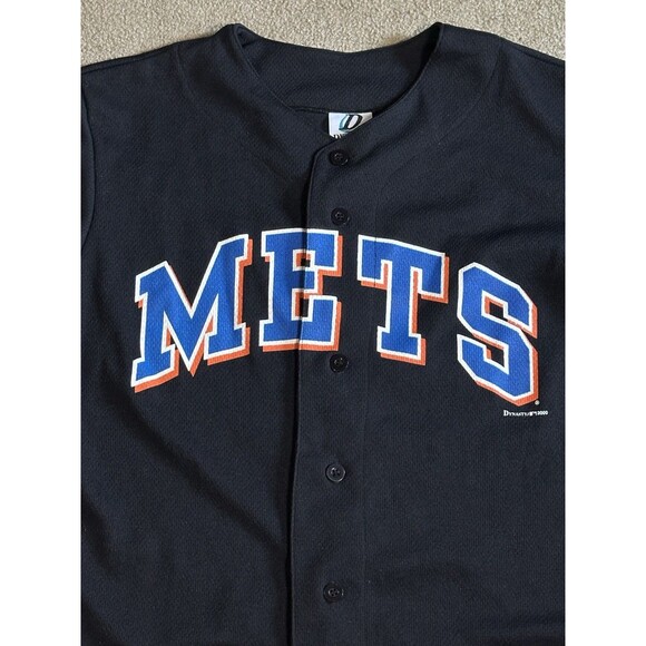 New York Mets Edgardo Alfonzo #13 MLB Dynasty 2000 Black Jersey Men's Size M - Picture 2 of 8